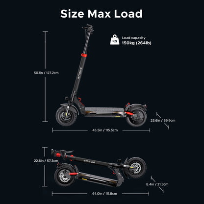 ENGWE Y600 EU Warehouse E-Scooter 250W*2 48V 18Ah Foldable Scooter Finger Hook Thomb Accelaration Electric Scooter