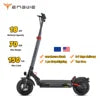 ENGWE Y600 EU Warehouse E-Scooter 250W*2 48V 18Ah Foldable Scooter Finger Hook Thomb Accelaration Electric Scooter
