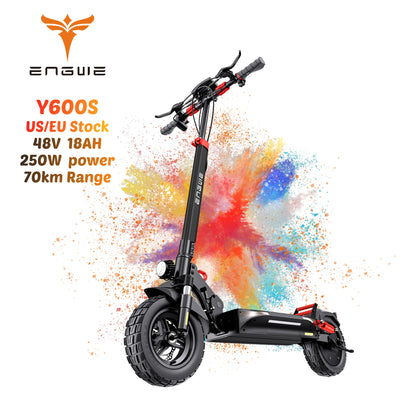 ENGWE Y600 EU Warehouse E-Scooter 250W*2 48V 18Ah Foldable Scooter Finger Hook Thomb Accelaration Electric Scooter